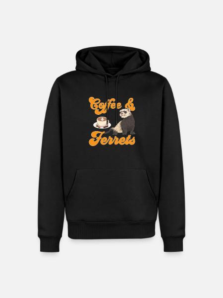 Frettchen Besitzer Frettchen - Männer Premium Bio Hoodie - Schwarz