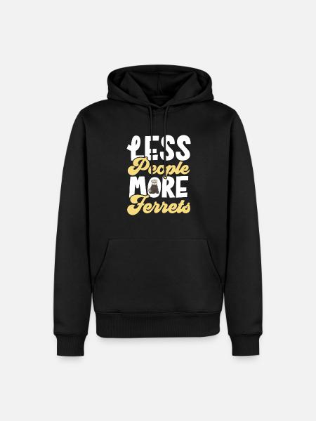 Frettchen Besitzer Frettchen - Männer Premium Bio Hoodie - Schwarz