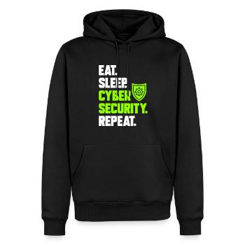 Cybersecurity Hackers IT Security - Men’s Premium Organic Hoodie - black - Front - Nico (187cm)