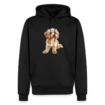 Maltipoo Chien Race Animal Mignon Drôle Graphique - Sweat à capuche Premium bio Homme - noir - Devant - Nico (187cm)