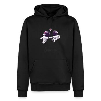 Love You Valentine's Day T-Shirt - A Romance Gift - Men’s Premium Organic Hoodie - black - Front - Nico (187cm)