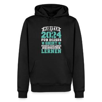 Meister 2024 Shirt Meisterbrief Meistertitel - Männer Premium Bio Hoodie - Schwarz - Vorne - Nico (187cm)