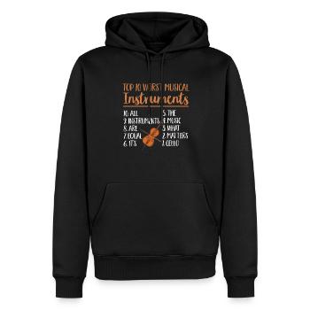 Violoncelliste Violoncelliste Musicien Violoncelle - Sweat à capuche Premium bio Homme - noir - Devant - Nico (187cm)