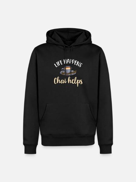 Chai Tea Masala Chai - Men’s Premium Organic Hoodie - black