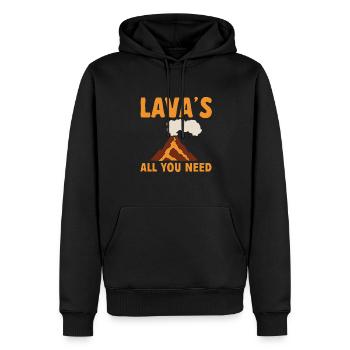 Vulkan Geologie Vulkanologie Lava - Männer Premium Bio Hoodie - Schwarz - Vorne - Nico (187cm)