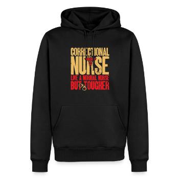 Krankenschwester Strafvollzug Gefängnis - Männer Premium Bio Hoodie - Schwarz - Vorne - Nico (187cm)