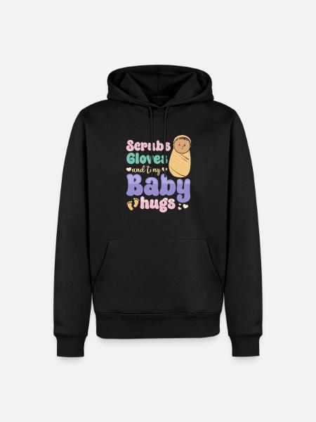Krankenschwester Baby Entbindungsschwester - Männer Premium Bio Hoodie - Schwarz
