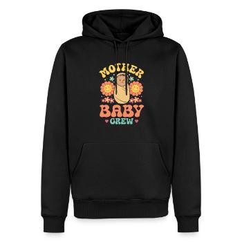 Infirmière Bébé Maternité Infirmière - Sweat à capuche Premium bio Homme - noir - Devant - Nico (187cm)
