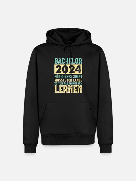 Bachelor 2024 Geschenkidee Abschluss - Männer Premium Bio Hoodie - Schwarz