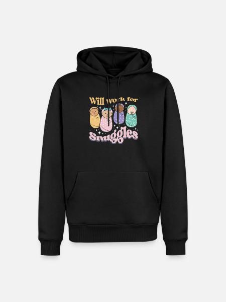 Infirmière Bébé Maternité Infirmière - Sweat à capuche Premium bio Homme - noir