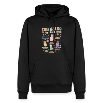 Infirmière Bébé Maternité Infirmière - Sweat à capuche Premium bio Homme - noir - Devant - Nico (187cm)
