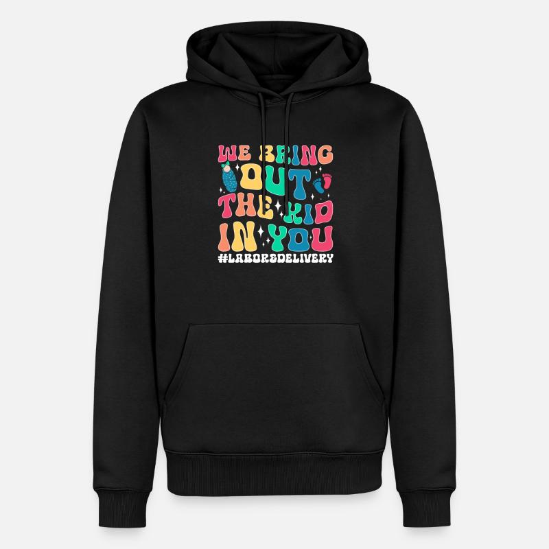 Infirmière Bébé Maternité Infirmière - Sweat à capuche Premium bio Homme - noir