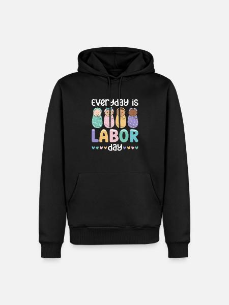 Krankenschwester Baby Entbindungsschwester - Männer Premium Bio Hoodie - Schwarz