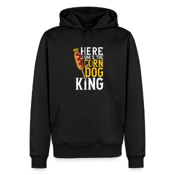 Corn Dog Corndog - Men’s Premium Organic Hoodie - black - Front - Nico (187cm)