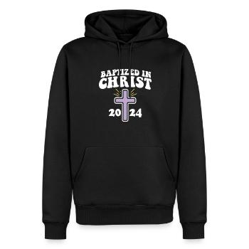 Baptized In Christ 2024 Religious Christian - Männer Premium Bio Hoodie - Schwarz - Vorne - Nico (187cm)