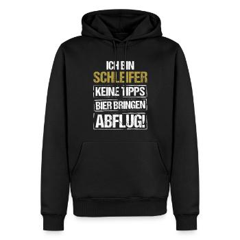 Je suis un broyeur - apporte de la bière et décolle - Sweat à capuche Premium bio Homme - noir - Devant - Nico (187cm)