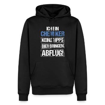 I'm a chemist - bring beer and take off - Men’s Premium Organic Hoodie - black - Front - Nico (187cm)