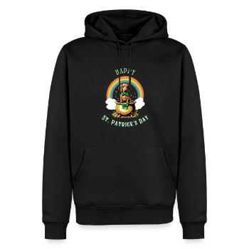 Pot Of Gold St. Patrick's Day Dachshund - Männer Premium Bio Hoodie - Schwarz - Vorne - Nico (187cm)