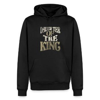 Daughter Of The King - Christian Quote - Men’s Premium Organic Hoodie - black - Front - Nico (187cm)