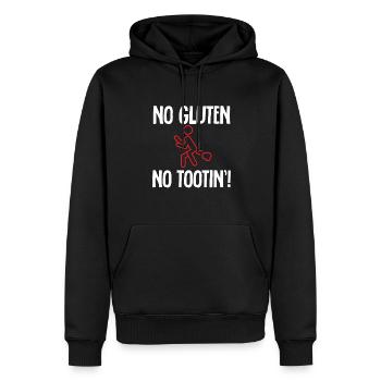 Sans gluten Intolérance au gluten - Sweat à capuche Premium bio Homme - noir - Devant - Nico (187cm)