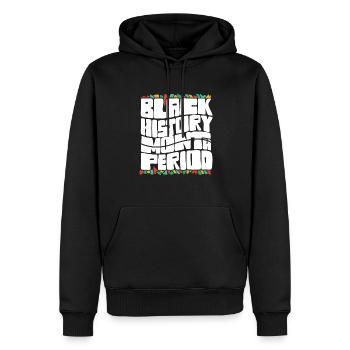 Période du Mois de l’histoire des Noirs Fierté afro-américaine - Sweat à capuche Premium bio Homme - noir - Devant - Nico (187cm)