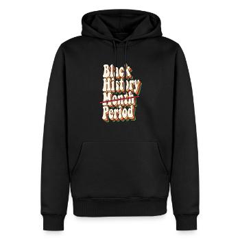 Période du Mois de l’histoire des Noirs Fierté afro-américaine - Sweat à capuche Premium bio Homme - noir - Devant - Nico (187cm)