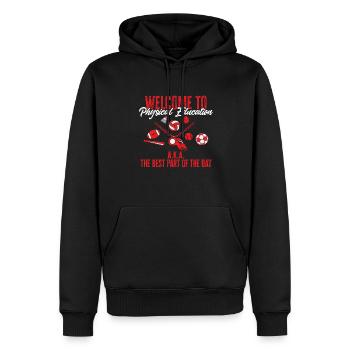 Sportlehrer Sport Lehrer Sportunterricht - Männer Premium Bio Hoodie - Schwarz - Vorne - Nico (187cm)