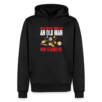 Sportlehrer Sport Lehrer Sportunterricht - Männer Premium Bio Hoodie - Schwarz - Vorne - Nico (187cm)