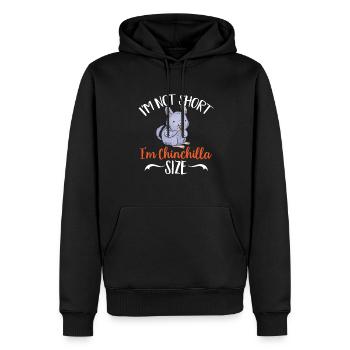 Chinchilla - Männer Premium Bio Hoodie - Schwarz - Vorne - Nico (187cm)