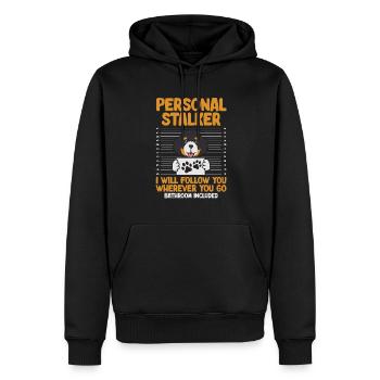 Bernedoodle Hund - Männer Premium Bio Hoodie - Schwarz - Vorne - Nico (187cm)