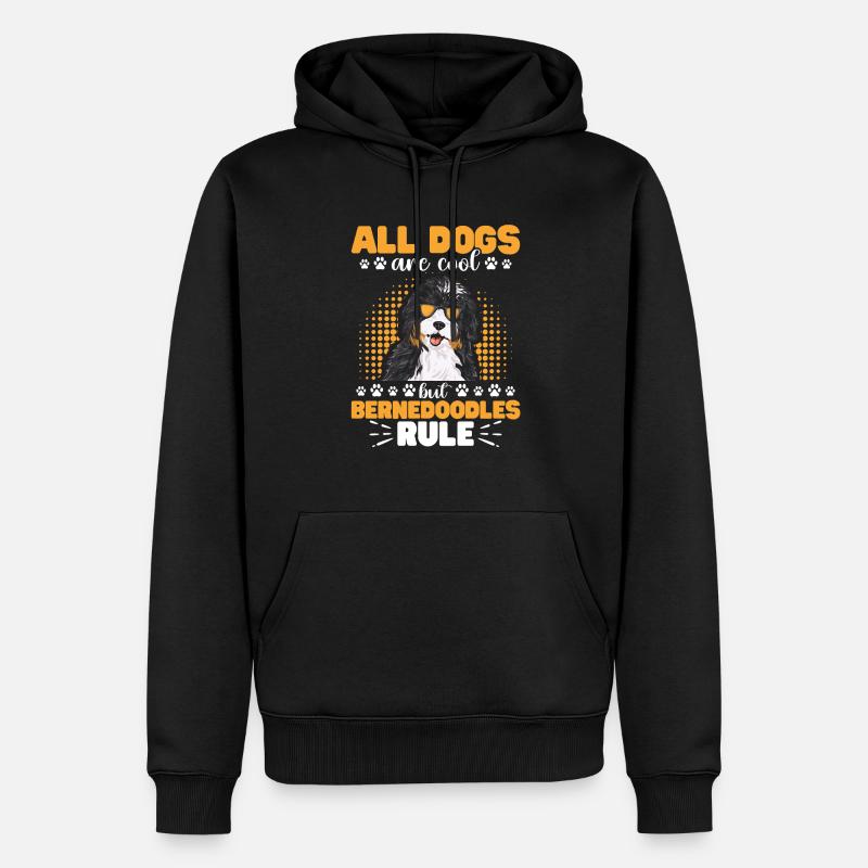 Bernedoodle Hund - Männer Premium Bio Hoodie - Schwarz