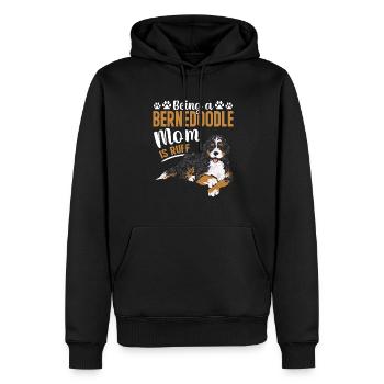 Bernedoodle Dog - Men’s Premium Organic Hoodie - black - Front - Nico (187cm)