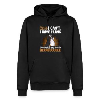 Bernedoodle Dog - Men’s Premium Organic Hoodie - black - Front - Nico (187cm)
