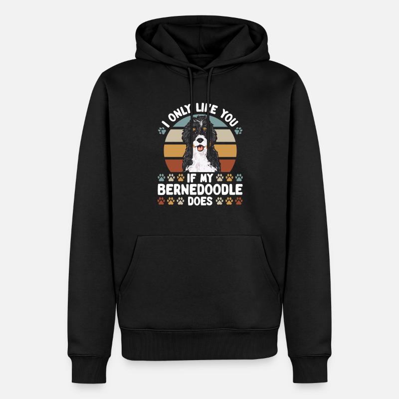 Bernedoodle Hund - Männer Premium Bio Hoodie - Schwarz