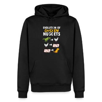 Dino Nuggets Dinosaurier Chicken Nuggets - Männer Premium Bio Hoodie - Schwarz - Vorne - Nico (187cm)