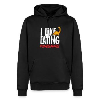 Dino Nuggets Dinosaurier Chicken Nuggets - Männer Premium Bio Hoodie - Schwarz - Vorne - Nico (187cm)