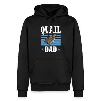 Wachtel Vogel - Männer Premium Bio Hoodie - Schwarz - Vorne - Nico (187cm)