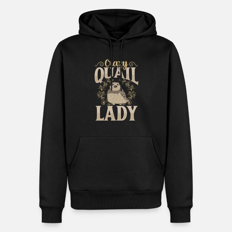 Wachtel Vogel - Männer Premium Bio Hoodie - Schwarz