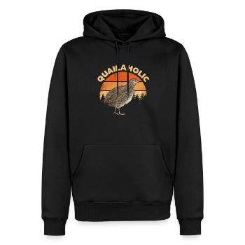 Wachtel Vogel - Männer Premium Bio Hoodie - Schwarz - Vorne - Nico (187cm)