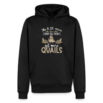 Wachtel Vogel - Männer Premium Bio Hoodie - Schwarz - Vorne - Nico (187cm)