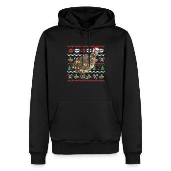 Wachtel Vogel - Männer Premium Bio Hoodie - Schwarz - Vorne - Nico (187cm)
