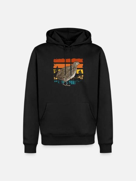 Quail Bird - Men’s Premium Organic Hoodie - black