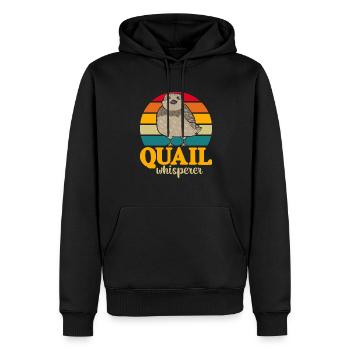 Wachtel Vogel - Männer Premium Bio Hoodie - Schwarz - Vorne - Nico (187cm)