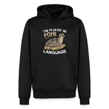 Wachtel Vogel - Männer Premium Bio Hoodie - Schwarz - Vorne - Nico (187cm)