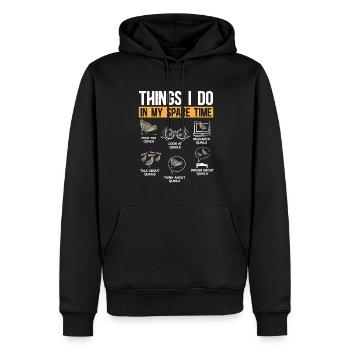 Wachtel Vogel - Männer Premium Bio Hoodie - Schwarz - Vorne - Nico (187cm)