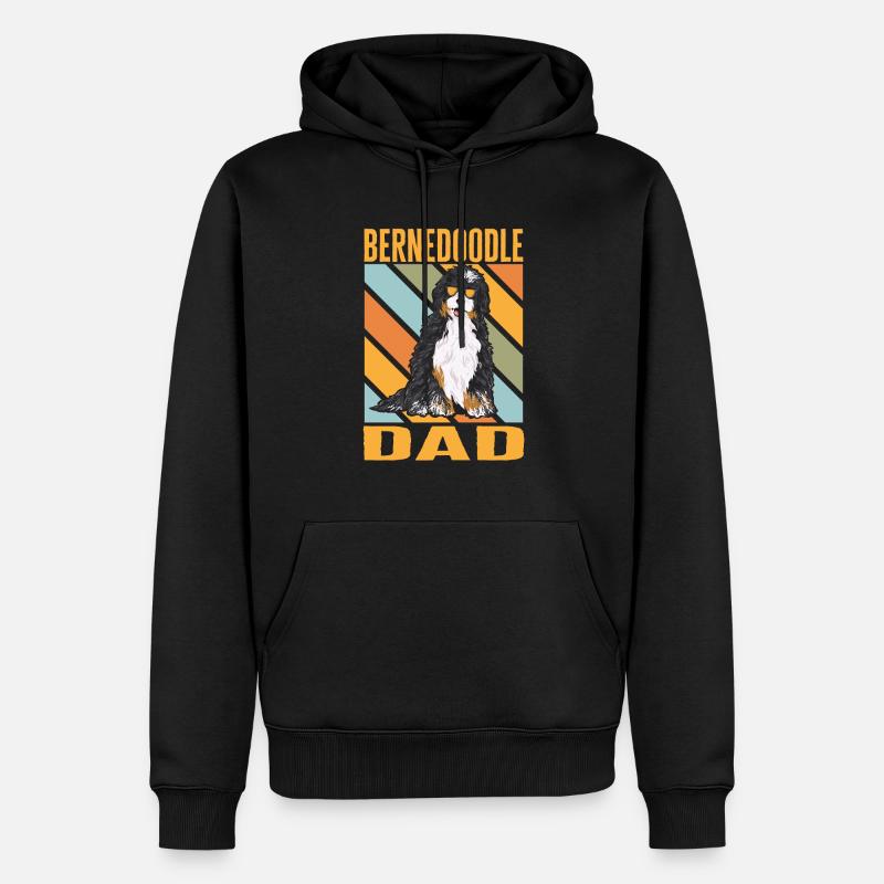 Bernedoodle Hund - Männer Premium Bio Hoodie - Schwarz