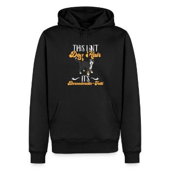 Bernedoodle Hund - Männer Premium Bio Hoodie - Schwarz - Vorne - Nico (187cm)