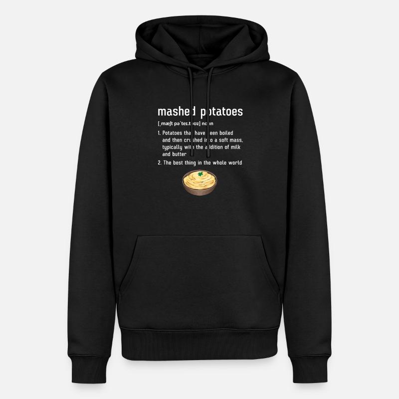 Mashed potatoes Mashed potatoes - Men’s Premium Organic Hoodie - black