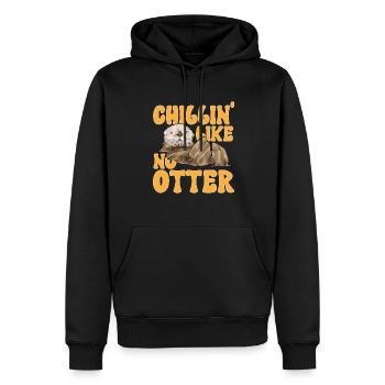 Seeotter - Männer Premium Bio Hoodie - Schwarz - Vorne - Nico (187cm)