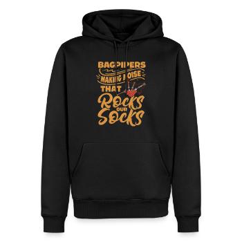 Cornemuse drôle joueur de cornemuse conception de joueur de cornemuse - Sweat à capuche Premium bio Homme - noir - Devant - Nico (187cm)